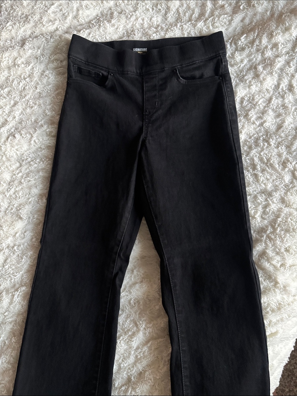 Signature by Levi Strauss Black Bootcut Pull-on Jeans